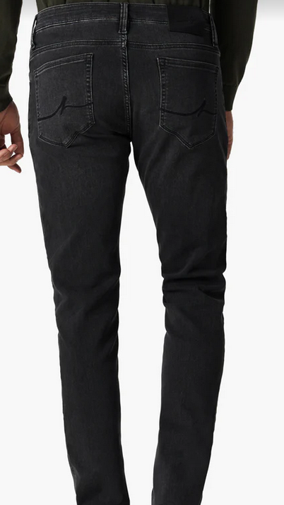 34 Heritage Cool Tapered Leg Jeans In Dark Smoke Refined - Caswell's Fine Menswear
