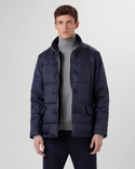 Bugatchi Quilted Three Quarter Jacket, Navy - Caswell's Fine Menswear