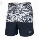 Saxx Oh Buoy Stretch Volley Swim Shorts 5" / West Coast/India Ink - Caswell's Fine Menswear