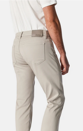 34 Heritage Cool Tapered Leg Pants In Oyster Summer Coolmax - Caswell's Fine Menswear