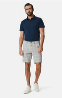34 Heritage Arizona Shorts In Grey/Blue Checked - Caswell's Fine Menswear