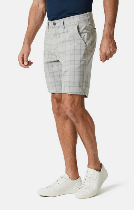 34 Heritage Arizona Shorts In Grey/Blue Checked - Caswell's Fine Menswear