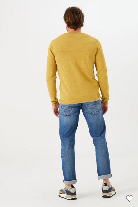 Garcia Light Weight Sweater, Dandelion - Caswell's Fine Menswear