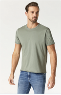 Mavi Raw Edge T-Shirt | Agave Green - Caswell's Fine Menswear