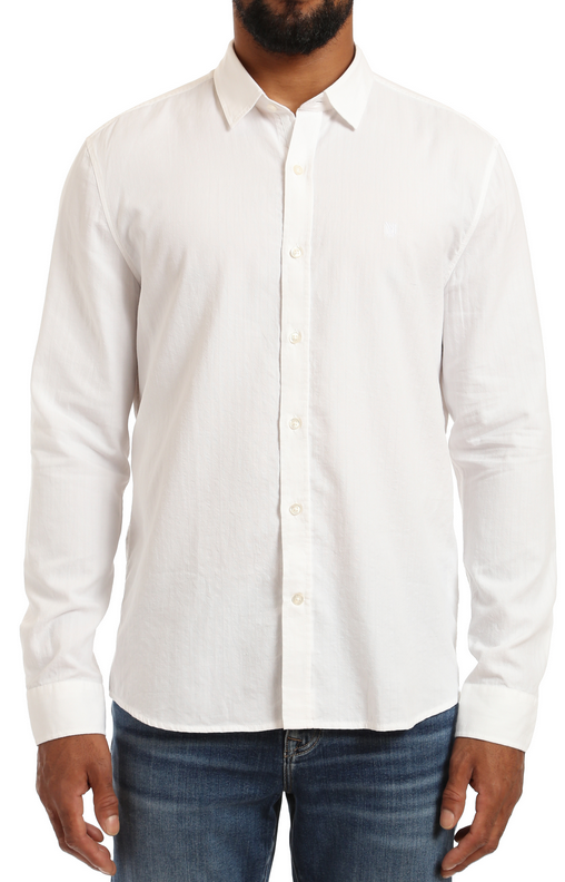 Mavi Linen Shirt, White - Caswell's Fine Menswear
