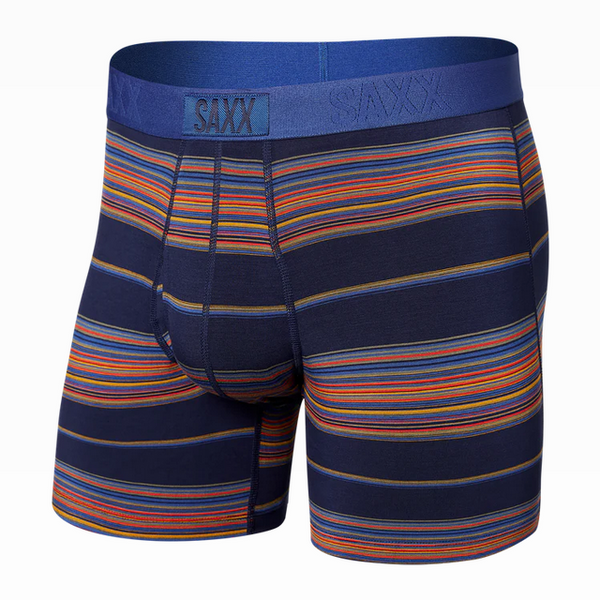 Saxx Ultra Super Soft Boxer Brief / Horizon Stripe- Navy - Caswell's Fine Menswear