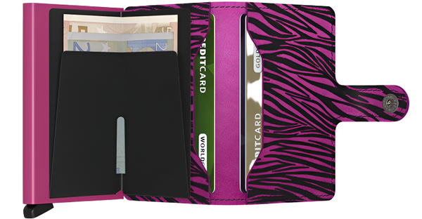 Secrid Mini Wallet Zebra | Fushia - Caswell's Fine Menswear