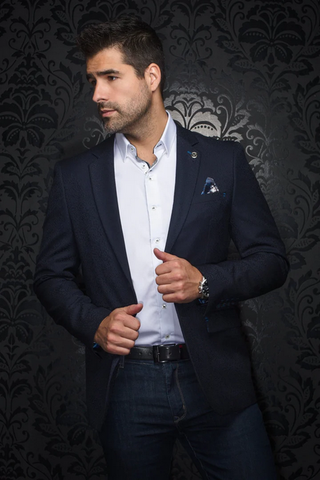 Au Noir Blazer | FILONI, Midnight - Caswell's Fine Menswear