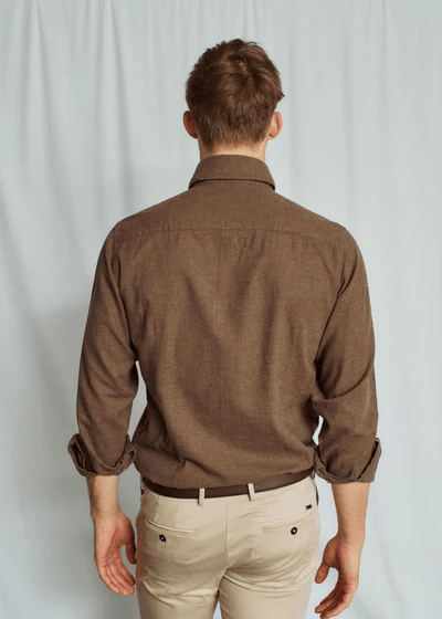 Brunn & Stengade Muriel Casual Modern Fit Shirt | Brown - Caswell's Fine Menswear