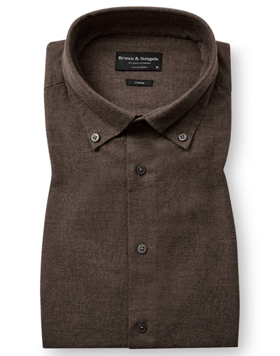 Brunn & Stengade Muriel Casual Modern Fit Shirt | Brown - Caswell's Fine Menswear
