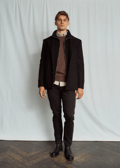 Brunn & Stengade Kodiak Regular Fit Coat | Black - Caswell's Fine Menswear