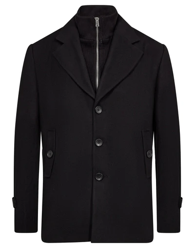 Brunn & Stengade Kodiak Regular Fit Coat | Black - Caswell's Fine Menswear