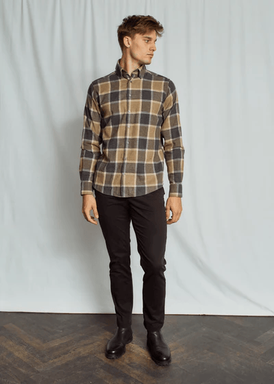 Brunn & Stengade Wilton Casual Modern Fit Shirt | Brown - Caswell's Fine Menswear