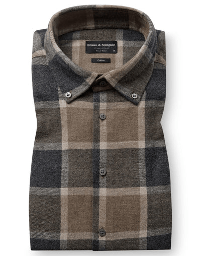Brunn & Stengade Wilton Casual Modern Fit Shirt | Brown - Caswell's Fine Menswear