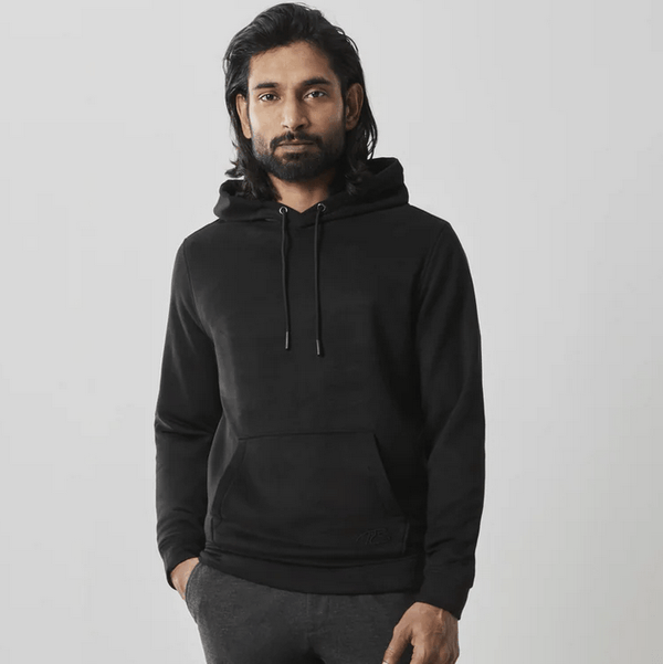 Robert Barakett Sidewinder Suede Touch Hoodie | Black - Caswell's Fine Menswear
