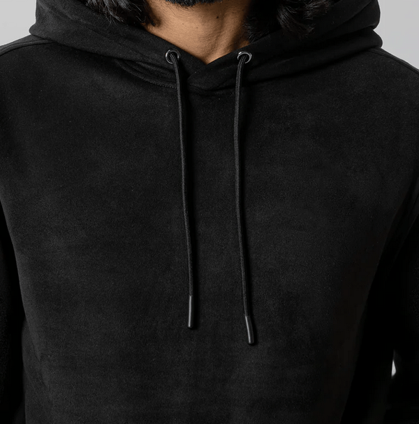 Robert Barakett Sidewinder Suede Touch Hoodie | Black - Caswell's Fine Menswear
