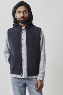 Robert Barakett Fremantle Quilted Vest | Navy - Caswell's Fine Menswear