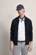 Bugatti Knit Full Zip | Navy - Caswell's Fine Menswear