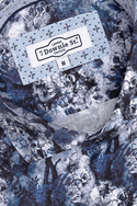7 Downie Street Skull Shirt Long Sleeve | Navy - Caswell's Fine Menswear