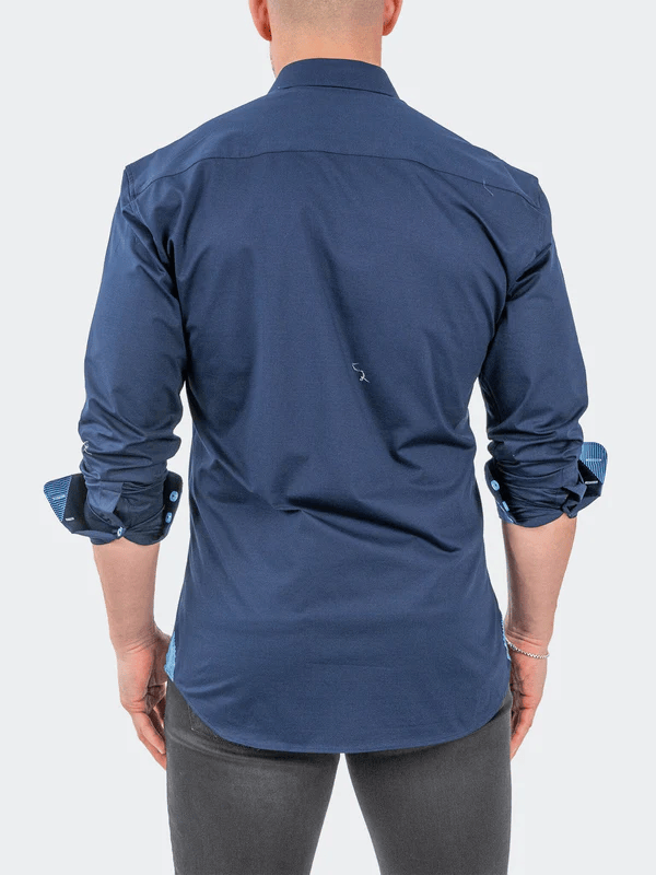 Maceoo Einstein Stretch Solid Optical | Navy - Caswell's Fine Menswear