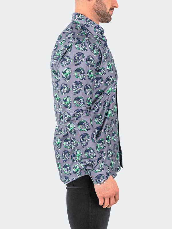 Maceoo Fibonacci SkullPatch | Grey - Caswell's Fine Menswear