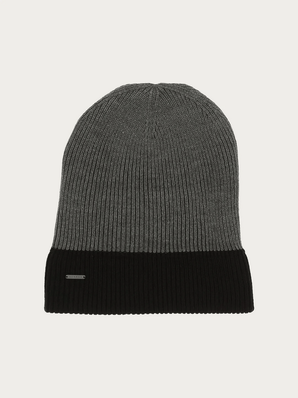 Bugatti Reversible Ribbed Hat | Black/Grey - Caswell's Fine Menswear
