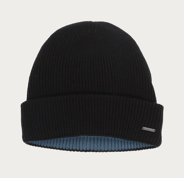 Bugatti Reversible Ribbed Hat | Navy/Denim - Caswell's Fine Menswear