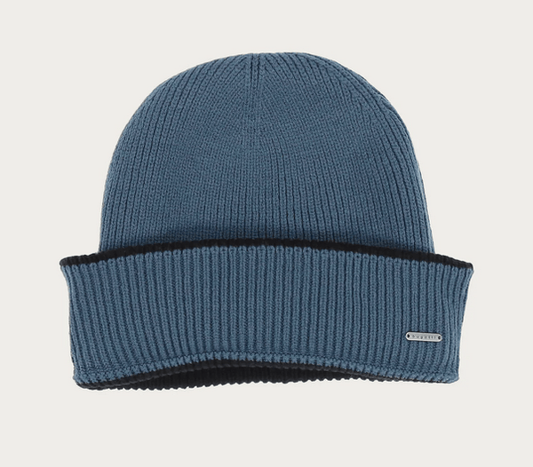 Bugatti Reversible Ribbed Hat | Navy/Denim - Caswell's Fine Menswear