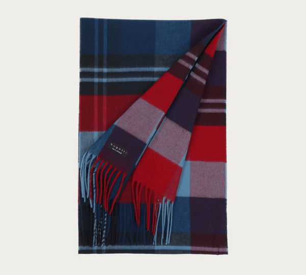 Bugatti Cashmink Scarf Check Pattern - Made in Germany - Caswell's Fine Menswear