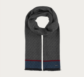 Bugatti Scarf with Graphic Design | Grey - Caswell's Fine Menswear