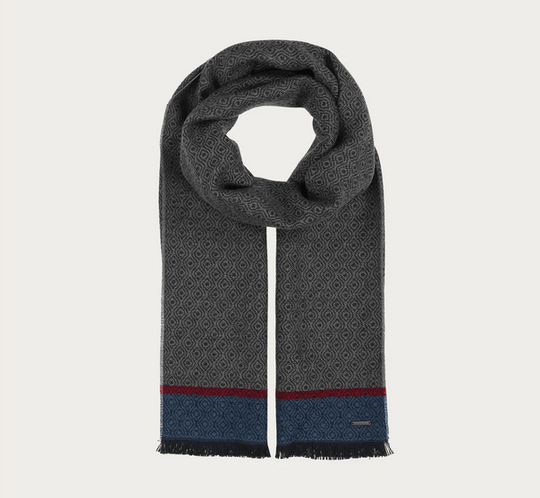 Bugatti Scarf with Graphic Design | Grey