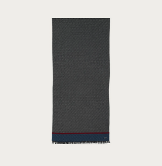 Bugatti Scarf with Graphic Design | Grey - Caswell's Fine Menswear