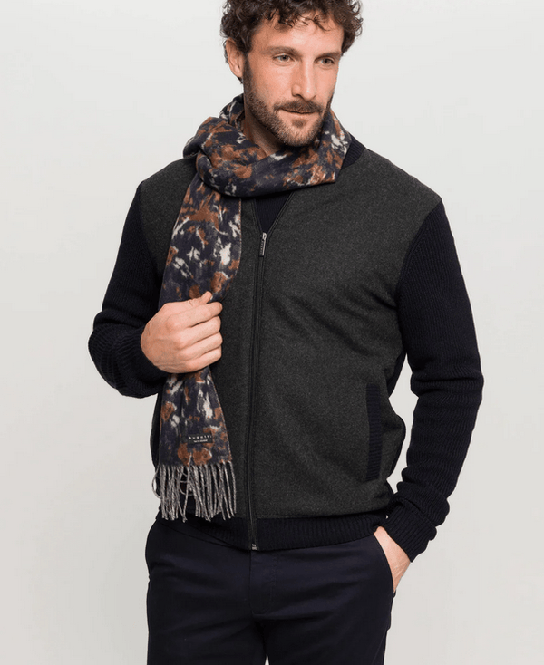 Bugatti Cashmink Scarf - Made in Germany | Navy - Caswell's Fine Menswear