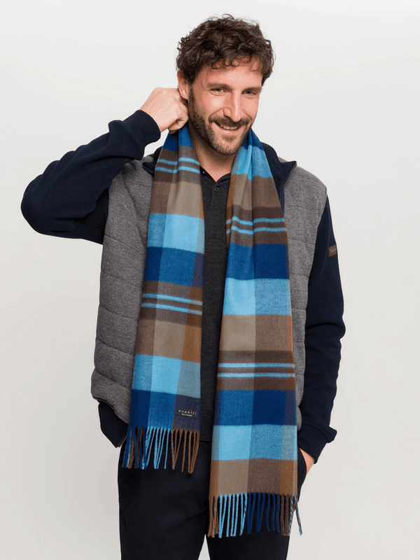 Bugatti Cashmink Scarf - Made in Germany | Teal - Caswell's Fine Menswear