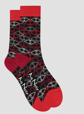 Au Noir Socks | Black/Red - Caswell's Fine Menswear