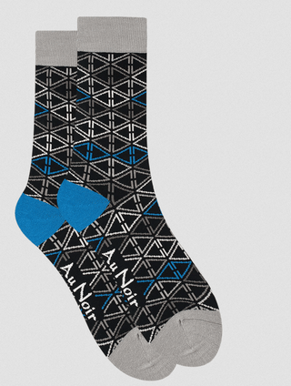 Au Noir Socks | Black/Royal - Caswell's Fine Menswear
