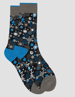 Au Noir Socks | Black/Royal - Caswell's Fine Menswear