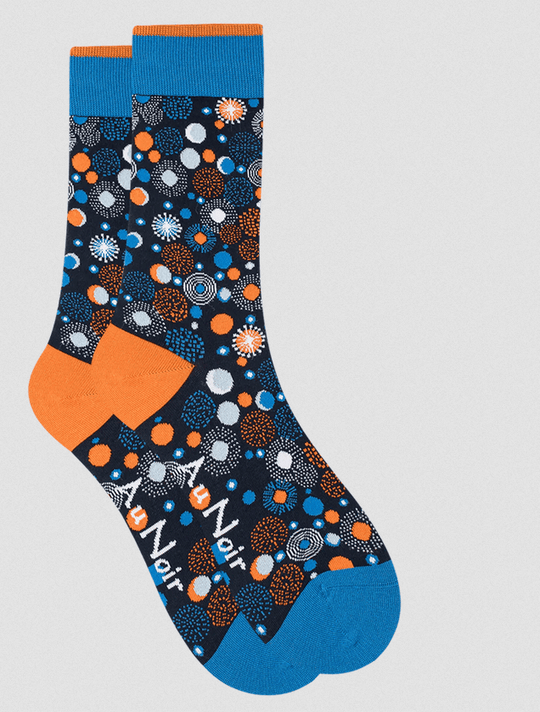 Chaussettes Au Noir | Marine/Orange