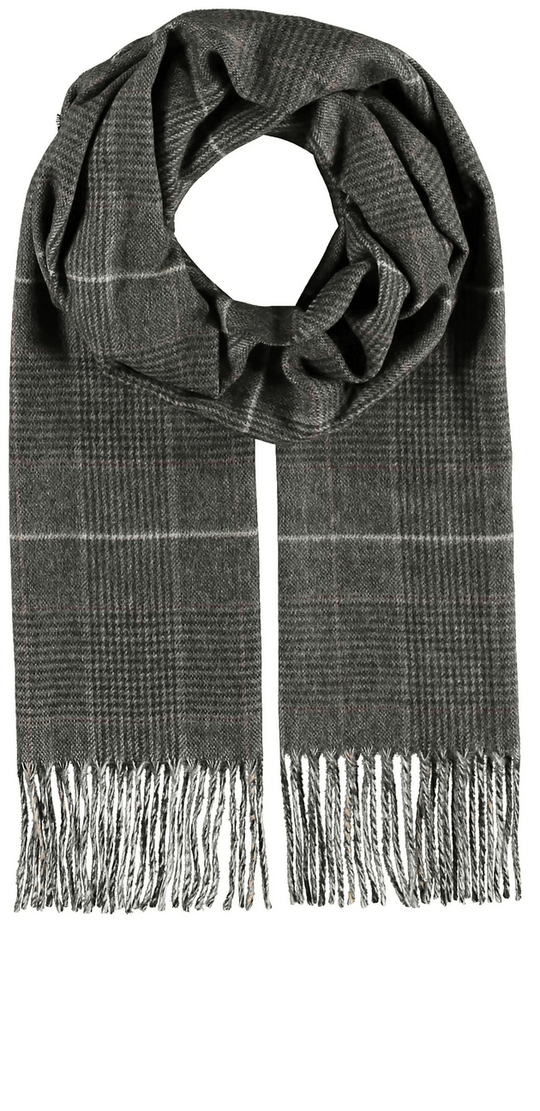 Fraas Glen Plaid Cashmink® Scarf | Grey