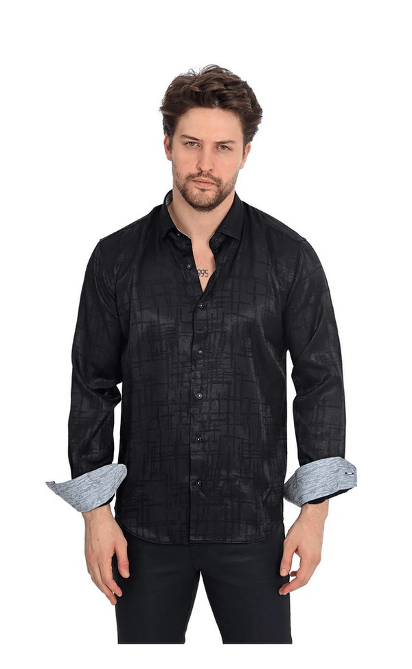 Mizumi Shirt Long Sleeve | Black - Caswell's Fine Menswear