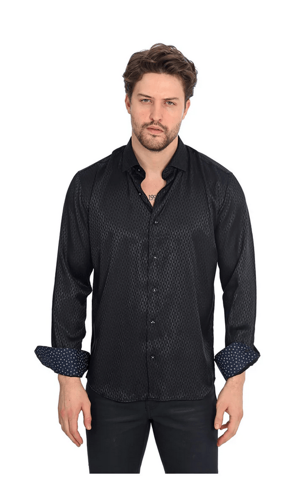 Mizumi Shirts Long Sleeve | Black - Caswell's Fine Menswear