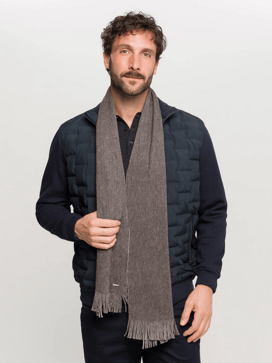 Bugatti Raschel Scarf Made From Pure Wool | Camel
