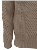 Point Zero CUDI Cabel Knit Cashmere Like Sweater | Cashew - Caswell's Fine Menswear