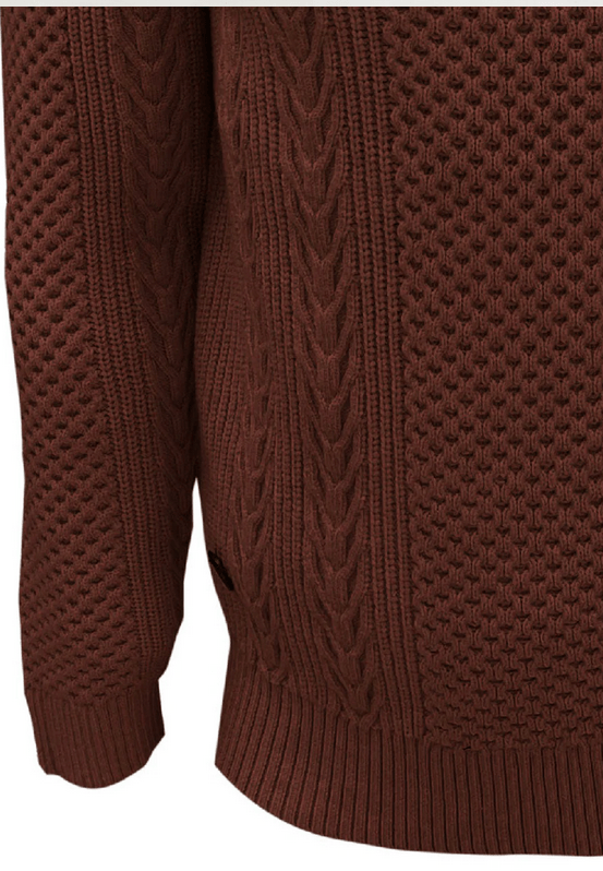 Point Zero CUDI Cabel Knit Cashmere Like Sweater | Paprika - Caswell's Fine Menswear