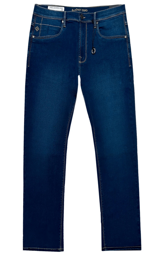 Point Zero STEVEN Five Pocket Stretch Jean | Medium Indigo - Caswell's Fine Menswear
