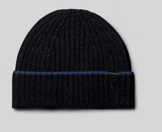 Robert Barakett Andrew Merino Wool Rib Knit Hat