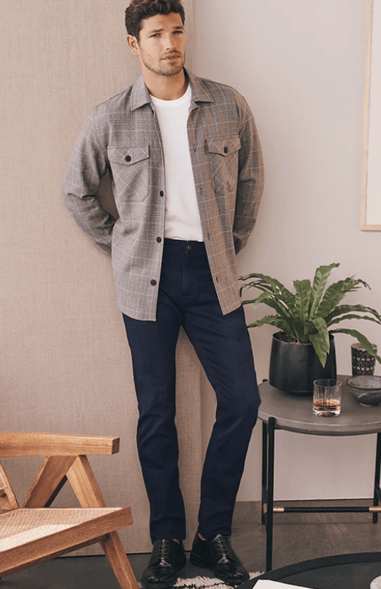 34 Heritage Courage Straight Leg Jeans in Ink Urban