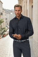 7 Downie St. Flossed Shirt | Black - Caswell's Fine Menswear