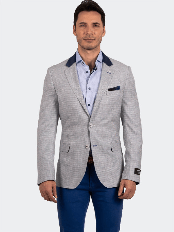 Maceoo Blazer Socrate EvoResistance2 | Blue - Caswell's Fine Menswear
