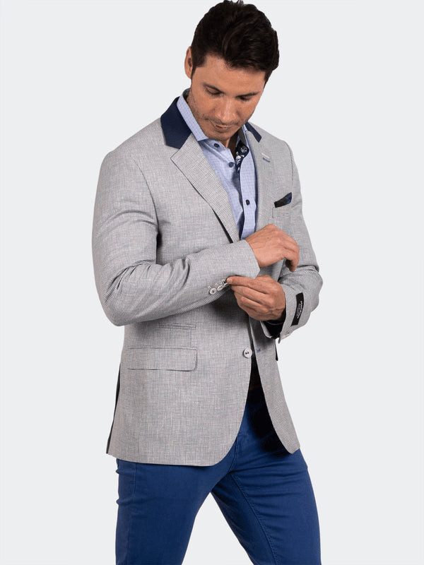 Maceoo Blazer Socrate EvoResistance2 | Blue - Caswell's Fine Menswear